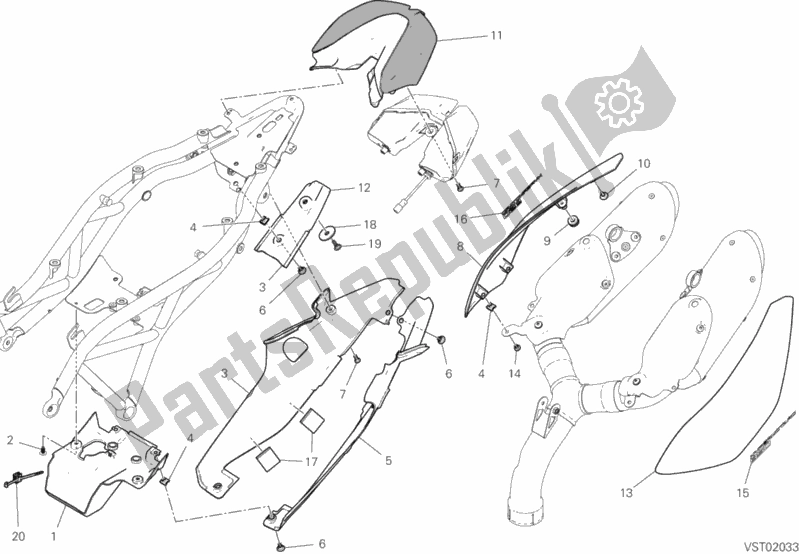 Toutes les pièces pour le 36c - Carénage du Ducati Hypermotard 950 Thailand 2020